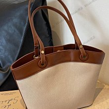 時尚休閑大容量腋下包包女新款2023簡約帆布托特包小眾百搭單肩包-Misaki精品 歷史價格詳細信息