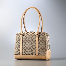 Coach 真皮+帆布織紋 氣質 晚宴包 肩背包 側背包 手提包 粉紅色  國際精品 賣場有LV Prada Gucci 歷史價格詳細信息