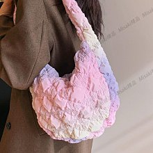 韓國ins時尚腋下大容量包包女2023新款秋冬褶皺泡芙包簡約單肩包【Misaki精品】 歷史價格詳細信息