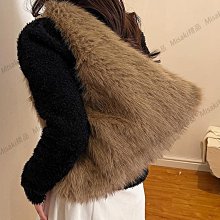 洋氣百搭大容量腋下包包女2023新款時尚毛絨托特包小眾簡約單肩包-Misaki精品 歷史價格詳細信息