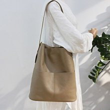 女包牛皮羅家意拼接水桶包文藝風斜背包斜背包百搭潮牌七夕禮物 流行 歷史價格詳細信息