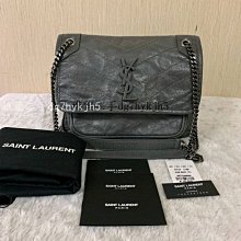 二手 YSL Saint Laurent 流蘇 黑/紅/粉色 金/銀鍊 24cm 斜背包 中款 354119 黑色 現貨 歷史價格詳細信息