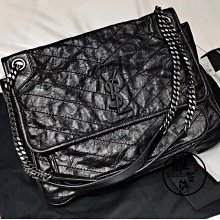 二手 YSL Saint Laurent 流蘇 黑/紅/粉色 金/銀鍊 24cm 斜背包 中款 354119 黑色 現貨 歷史價格詳細信息