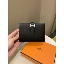 Hermes 愛馬仕Bearn Epsom經典H釦牛皮短夾(H0霧霾灰/銀釦) 歷史價格詳細信息