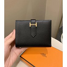 Hermes 愛馬仕Bearn Epsom經典H釦牛皮短夾(H0霧霾灰/銀釦) 歷史價格詳細信息