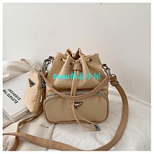 韓版百搭斜挎水桶包 兩條肩帶 質感休閒肩背包 休閒包 側背包 流行 精品 歷史價格詳細信息