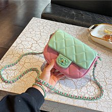 斜背鏈條包  專櫃代購 蓬鬆菱格長夾 新加坡小ck側背包 肩背包 手提包 軟面菱格迷你錢包-陽光優選 歷史價格詳細信息