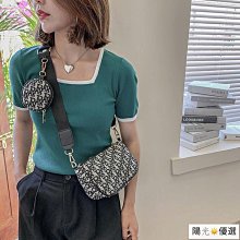 夏新款女包韓版時尚純色簡約個性手提包小眾設計感潮流腋下半月包 歷史價格詳細信息