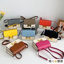 高級感H扣康康包手掌紋真皮空姐包女2023新款單肩斜挎豆腐小方包 歷史價格詳細信息