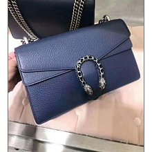 GUCCI Dionysus 素面牛皮虎頭扣翻蓋手拿包(白) 歷史價格詳細信息