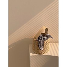 女包 編織包 水桶包 肩斜背包包 夏天小清新包2024潮單肩斜挎百搭ins編織包 流行 歷史價格詳細信息