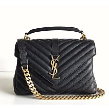 YSL SAINT LAURENT MONOGRAM系列V字縫線魚子醬牛皮信封卡片/零錢夾(駝/金) 歷史價格詳細信息