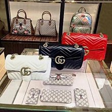 二手 GUCCI Mini GG Marmont 皮革 迷你 小款 肩背包 黑 446744 22公分 歷史價格詳細信息