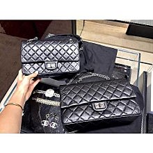 CHANEL 2.55經典菱格紋小牛皮鏈帶WOC斜背包(黑色) 歷史價格詳細信息