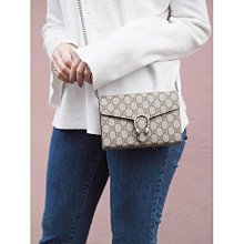 GUCCI 401231 Dionysus Jumbo GG新版緹花WOC鍊包.咖邊 歷史價格詳細信息