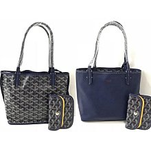 GOYARD ANJOU雙面塗料帆布logo購物包-迷你/棕黑 歷史價格詳細信息