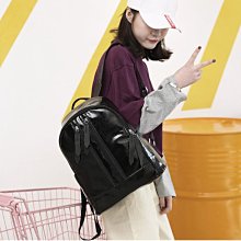 pu背包雙肩款休閒背包2024新款時尚簡約潮大容量防水學生書包 歷史價格詳細信息