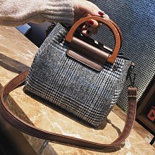 韓版呢子雙肩包女2024新款時尚百搭撞色格子背包氣質手提旅行書包 歷史價格詳細信息