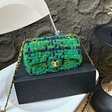 『瑤瑤代購』CHA*EL小方包 最新款 頂級貨 原單大牌 時尚百搭丹寧牛仔大迷你CF包漸變配色鏈條單肩斜挎包47HJ76 歷史價格詳細信息