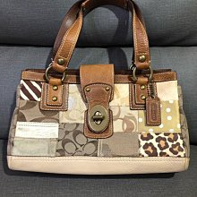 COACH棕黑豹紋拼接深咖C Logo中款斜背相機包 歷史價格詳細信息