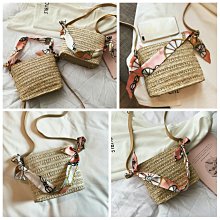 韓版 夏天必備 人氣 手工 緞帶 蝴蝶結 編織包 甜美 草編包 海邊 田園 藤編包 夏季 沙灘 母子包 氣質 肩背包 歷史價格詳細信息