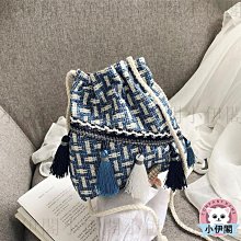 女包 編織包 水桶包 肩斜背包包 夏天小清新包2024潮單肩斜挎百搭ins編織包 流行 歷史價格詳細信息