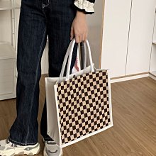 物袋 托特包 韓版包包女新款潮網紅復古條紋托特包單肩購物包大容量帆布包 歷史價格詳細信息