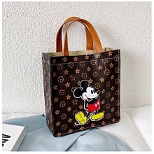 新款米奇帆布旅行包手提收納包韓版卡通短途旅行袋女大容量健身包 歷史價格詳細信息