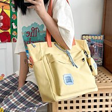 日韓簡約百搭時尚大容量復古尼龍手提抽繩布袋女輕便摺疊單肩包 歷史價格詳細信息