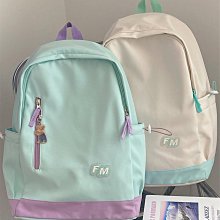 書包女大容量雙肩包少女背包撞色小學生高中生休閒背包韓版可愛包 歷史價格詳細信息