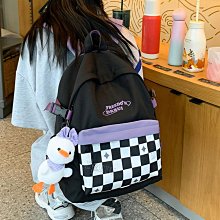 簡約中學生書包女2023新款小清新甜美減負休閑背包韓版日系雙肩包 歷史價格詳細信息