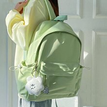 小清新書包初中女生小學生簡約百搭高中生雙肩包ins日系純色揹包 歷史價格詳細信息