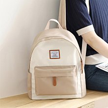小清新書包初中女生小學生簡約百搭高中生雙肩包ins日系純色揹包 歷史價格詳細信息