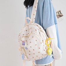 小清新小碎花雙肩包森系淑女背包大容量韓版日系休閑百搭書包新款 歷史價格詳細信息