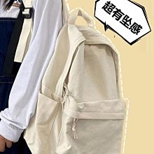 純色簡約防水雙肩包男女韓版休閒背包大中學生書包男黑色雙肩背包 歷史價格詳細信息