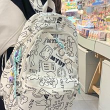 書包雙肩包初高中女大學生2024新款韓版通勤帆布大容量休閑背包男 歷史價格詳細信息