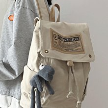 2024新款帆布雙肩背包 初中高中學生書包ins風韓版書包女簡約百搭 歷史價格詳細信息