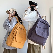 帆布書包雙肩包男大容量高中生大學生港風復古純色日系背包女生潮 歷史價格詳細信息