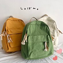 帆布雙肩包女原宿簡約大容量高中大學生書包森系旅行質感背包 歷史價格詳細信息