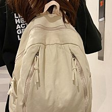 復古日系大容量帆布雙肩包女學生上課書包百搭原宿森系簡約揹包男 歷史價格詳細信息