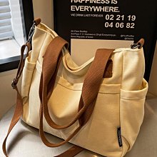 簡約單肩書ｂ手提ｂ環保袋帆布袋購物袋男女學生大容量大號拉鏈ｂ 歷史價格詳細信息