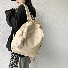 原創帆布雙肩包女大學生書包簡約原宿高中生男旅行大容量復古揹包 歷史價格詳細信息