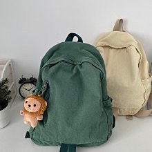 慵懶風書包女大學生初中生日系簡約帆布雙肩包學院風輕便旅行背包 歷史價格詳細信息