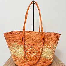 Loewe 大款酒椰纖維編織和小牛皮拼接 大象 包 歷史價格詳細信息