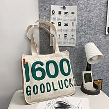 外出手提購物袋大容量字母帆布包包女夏季新款時尚單肩托特包百搭 歷史價格詳細信息