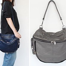 韓國真皮牛皮多口袋拉鍊款側背包/斜背包～黑色 歷史價格詳細信息