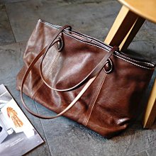 【拓荒者革製所】真皮托特包 法式復古簡約頭層油蠟牛皮大方包 復古休閒大容量真皮通勤電腦包麥穗紋理手提單肩包 歷史價格詳細信息