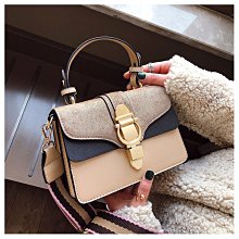 時尚百搭女版斜背包 撞色尼龍布斜背包 通勤ins韓版小清新簡約素色單肩斜小方包 輕便休閒女包-陽光優選 歷史價格詳細信息