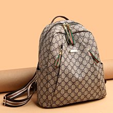 軟皮質大容量防水背包女雙肩包2024新款時尚休閒旅行上班族高級感 歷史價格詳細信息