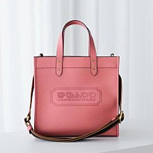 【COACH】Field 30馬車標誌PVC手提肩背兩用包(深咖x白) 歷史價格詳細信息